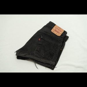 Levi’s black denim shorts